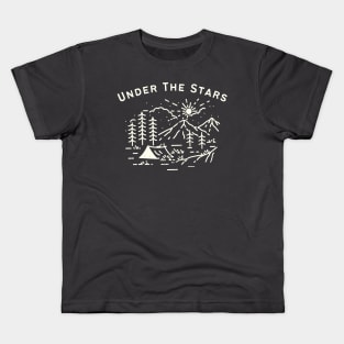 Under the stars camping camp Outdoors Kids T-Shirt